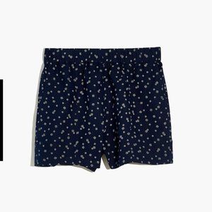 Madewell Linen-Blend Easy Pull-On Shorts in Bandana Flower - Size Small